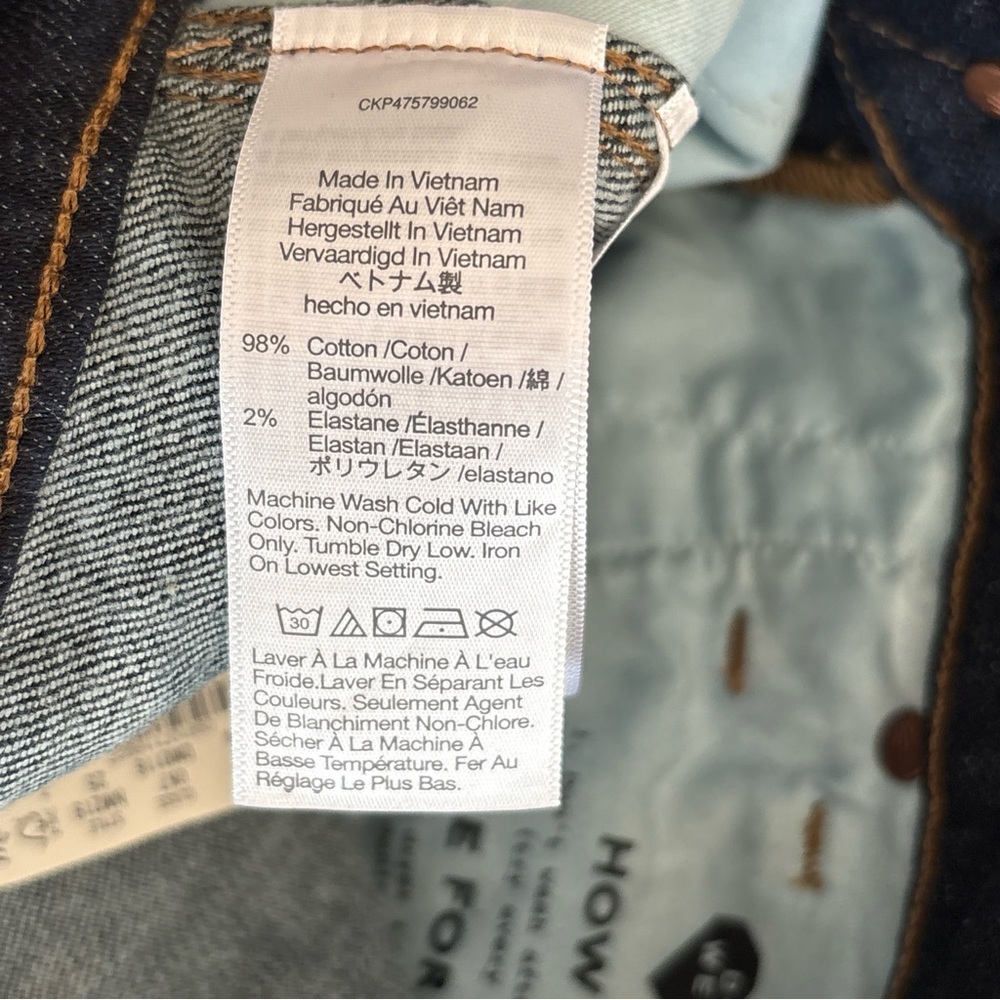 Madewell Stovetipe-  Indigo Straight Leg Jeans 25 BNWT - Picture 9 of 13